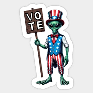 Alien Vote Shirt, 2024 Election Shirt, Funny Alien Tshirt, Trump 2024, Biden 2024 Sticker